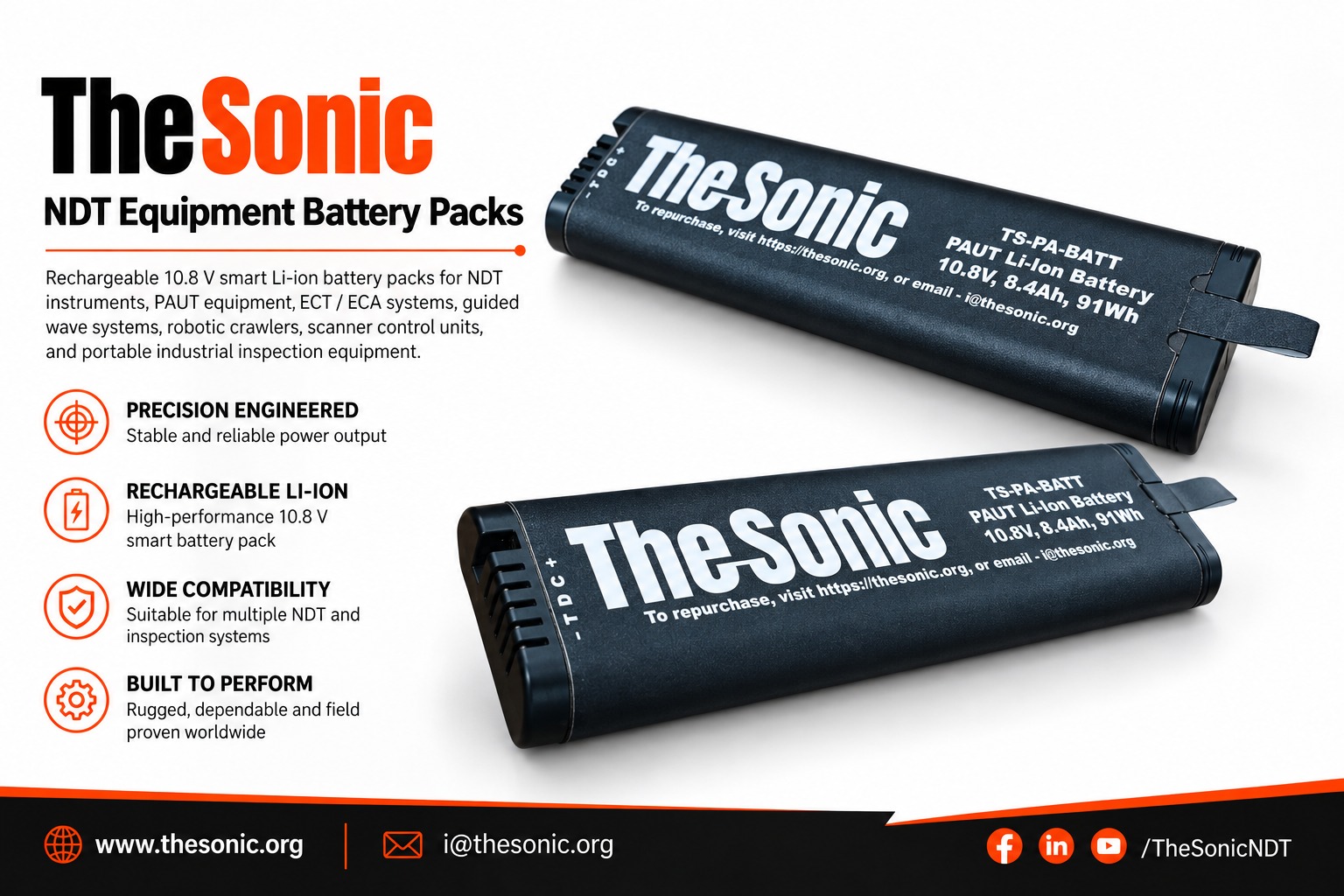NDT Equipment Battery Packs