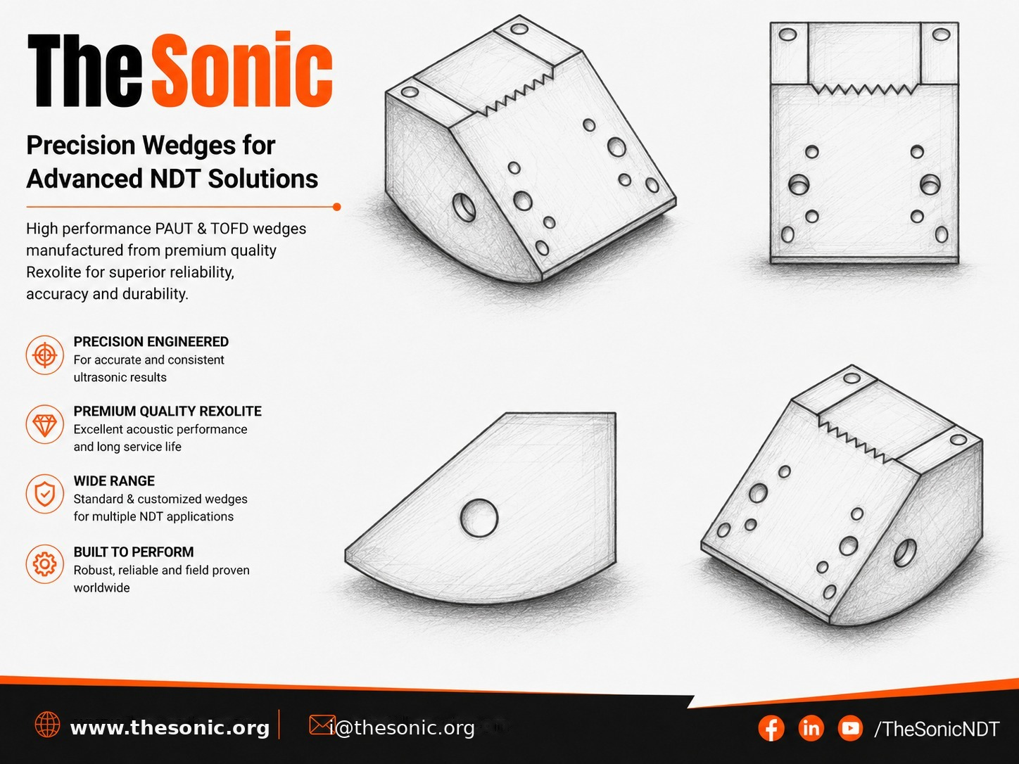 PAUT A3 Series CID Wedges for A3 Probe Series