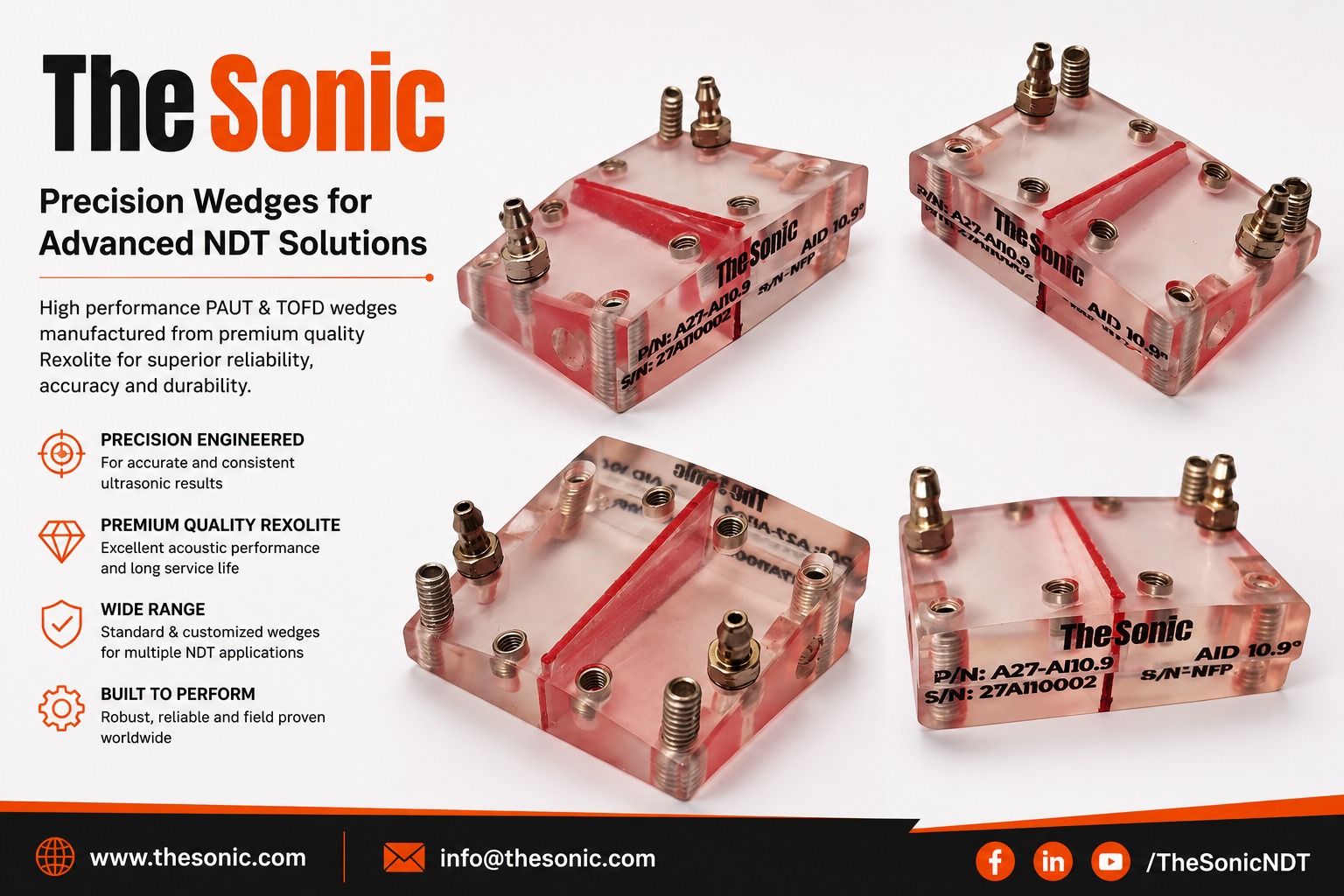 Dual-Array A27 PAUT Wedges
