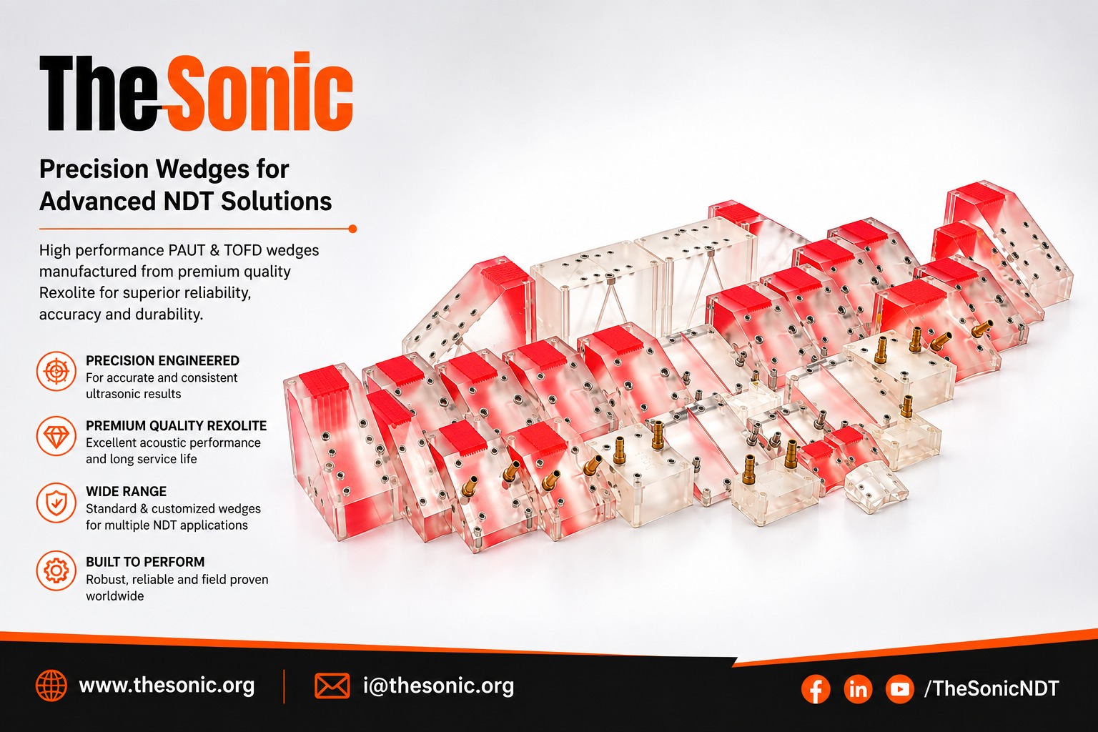 PAUT, TOFD & Ultrasonic Testing Wedges
