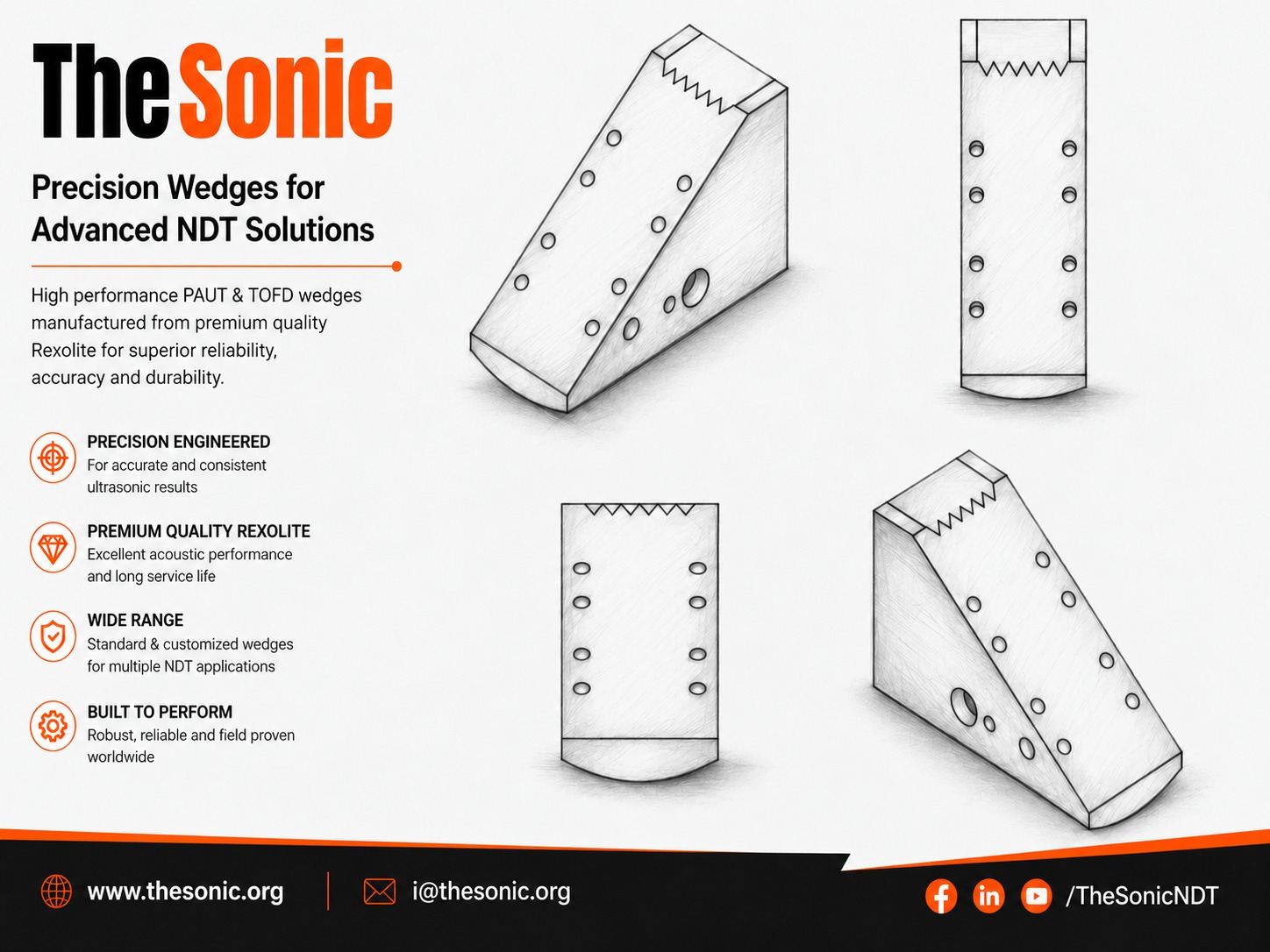 PAUT A2 Series AID Wedges for A2 Probe Series