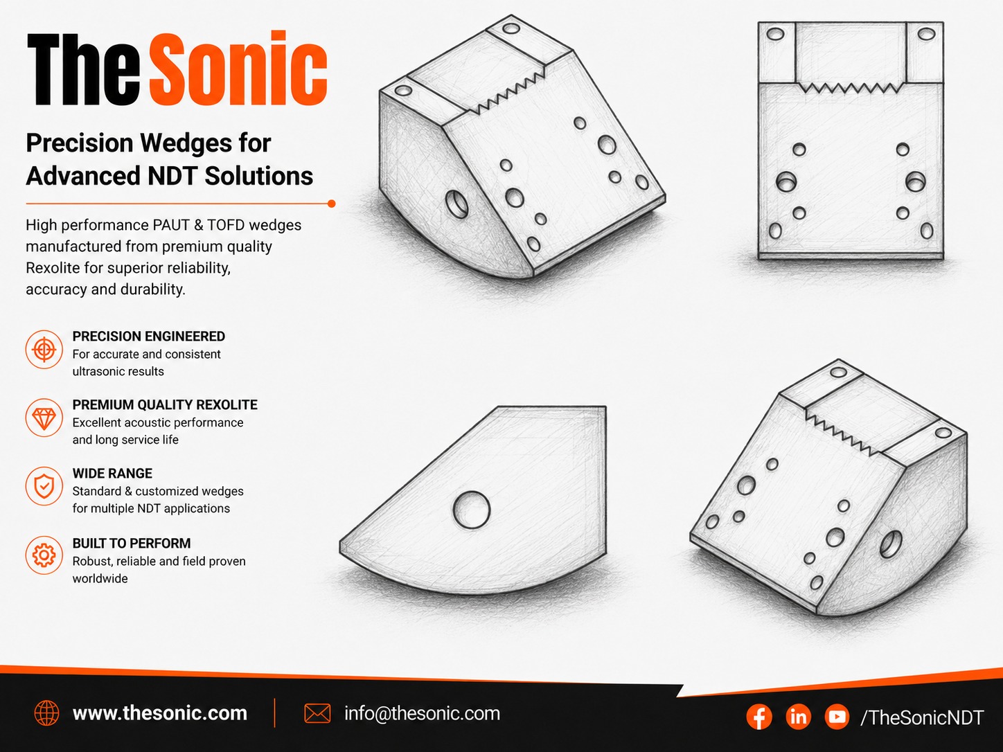 PAUT A3 Series CID Wedges for A3 Probe Series